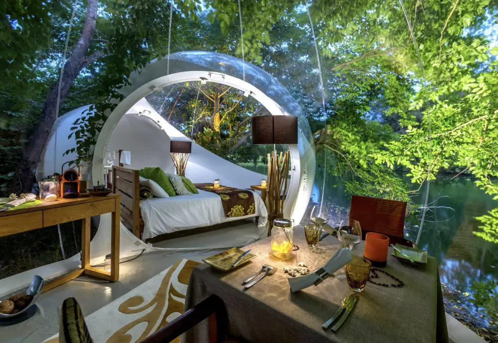 inflatable transparent dome tent